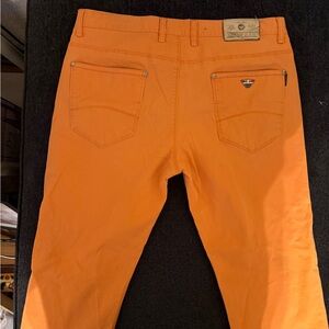 Emporio Armani Orange and Burgundy Trim Pants